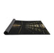 Thickness of Patterned Black Novelty Rug, pat3513