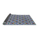 Thickness of Patterned Light Steel Blue Novelty Rug, pat353