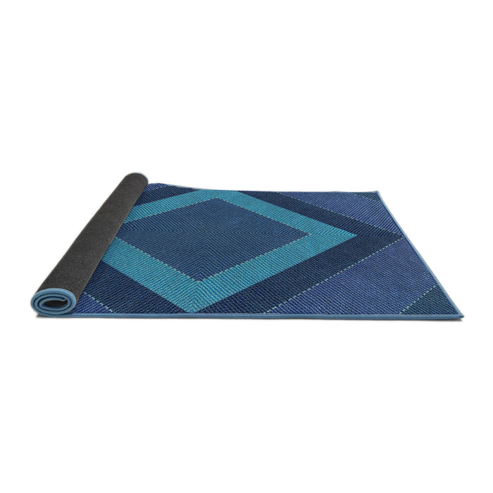 Thickness of Patterned Blue Novelty Rug, pat3531