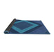 Thickness of Patterned Blue Novelty Rug, pat3531