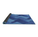 Thickness of Patterned Blue Novelty Rug, pat3534