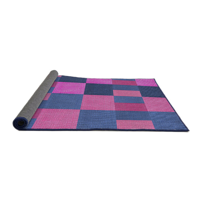 Thickness of Patterned Purple Novelty Rug, pat3537