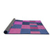 Thickness of Patterned Purple Novelty Rug, pat3537