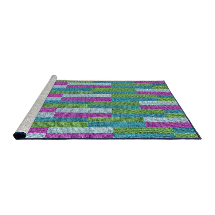 Serging Thickness of Machine Washable Transitional Bright Grape Purple Rug, wshpat3538