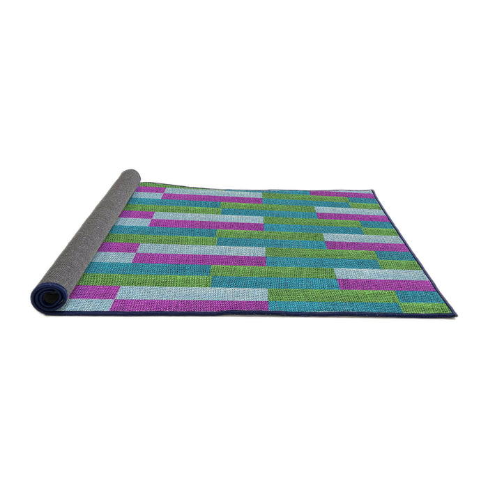 Thickness of Patterned Bright Purple Novelty Rug, pat3538