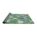 Thickness of Patterned Pine Green Novelty Rug, pat3540