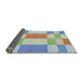 Thickness of Patterned Platinum Gray Novelty Rug, pat3546