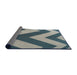 Thickness of Patterned Dark Blue Grey Blue Novelty Rug, pat3547