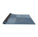 Thickness of Patterned Steel Blue Novelty Rug, pat3551