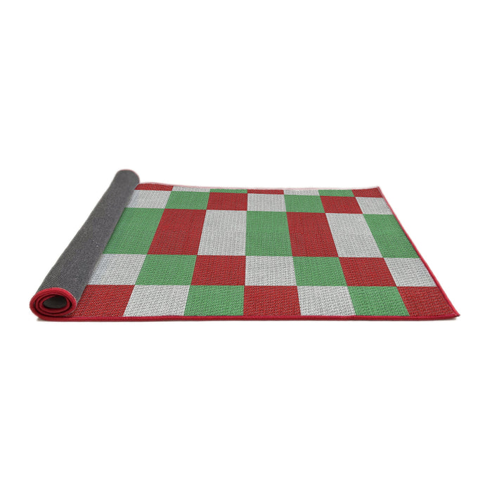 Thickness of Patterned Green Novelty Rug, pat3552