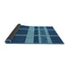 Thickness of Patterned Blue Novelty Rug, pat3553