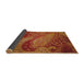 Thickness of Patterned Orange Novelty Rug, pat3555