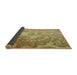 Thickness of Patterned Dark Bronze Brown Novelty Rug, pat3556