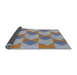 Thickness of Patterned Light Steel Blue Novelty Rug, pat3562