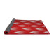 Thickness of Patterned Red Novelty Rug, pat3576