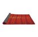 Thickness of Patterned Red Novelty Rug, pat3577