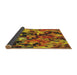 Thickness of Patterned Saffron Red Novelty Rug, pat3579
