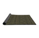 Thickness of Patterned Dark Almond Brown Novelty Rug, pat3581