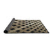 Thickness of Patterned Chocolate Brown Novelty Rug, pat3586