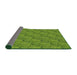 Thickness of Patterned Shamrock Green Novelty Rug, pat3588