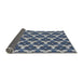 Thickness of Patterned Blue Gray Novelty Rug, pat359