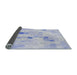 Thickness of Patterned Lavender Blue Novelty Rug, pat3593