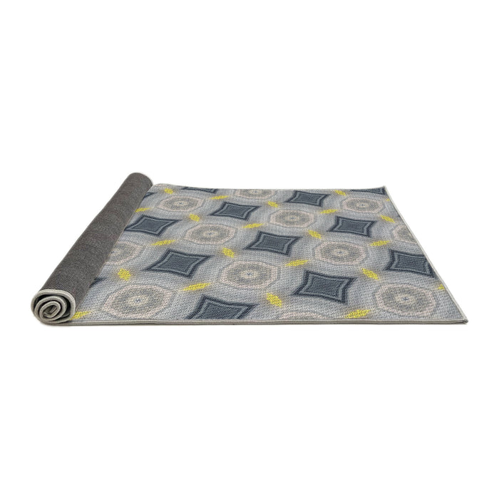 Thickness of Patterned Gray Novelty Rug, pat3594