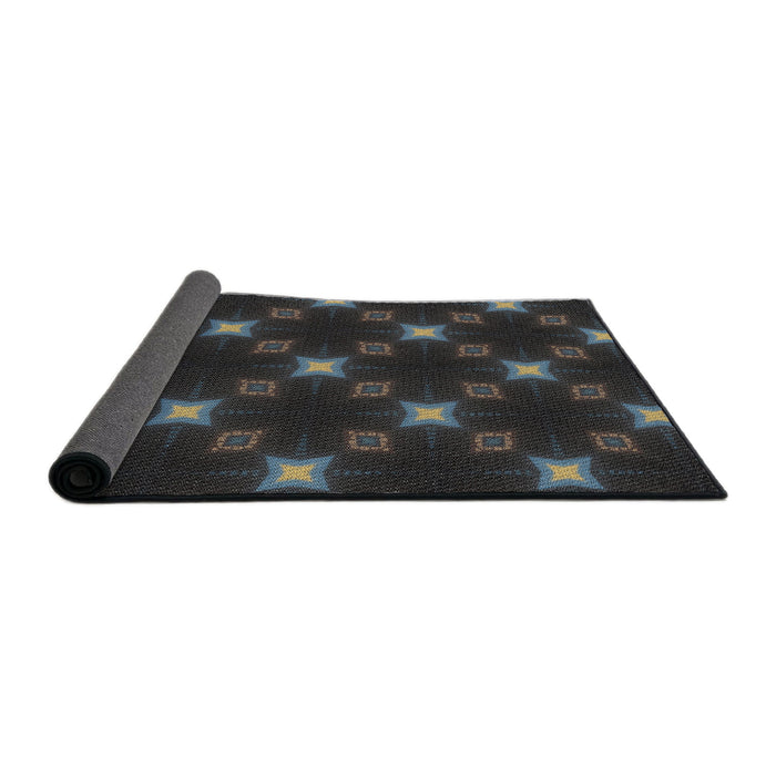 Thickness of Patterned Gray Novelty Rug, pat3600