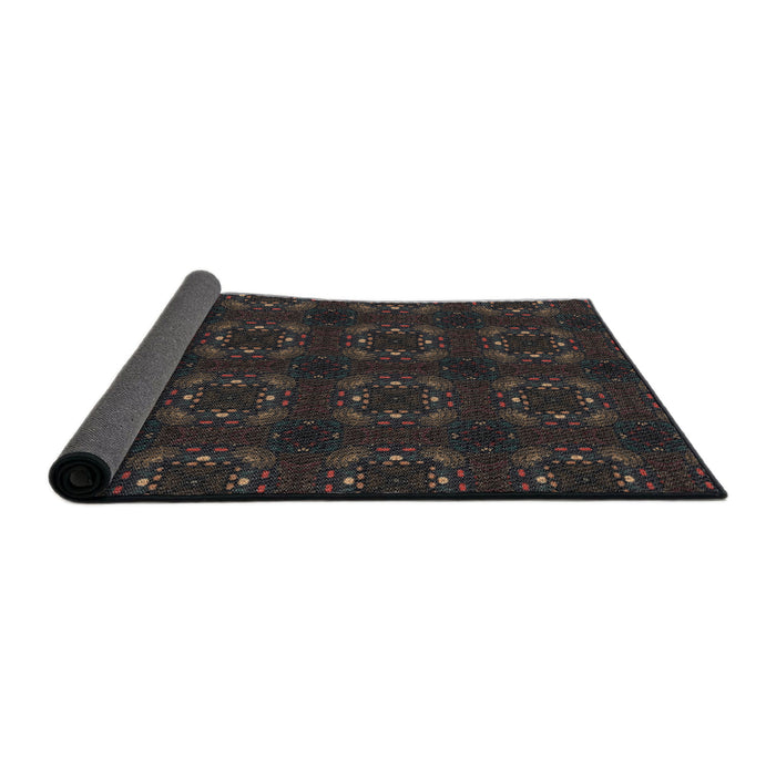 Thickness of Patterned Mid Gray Novelty Rug, pat3605