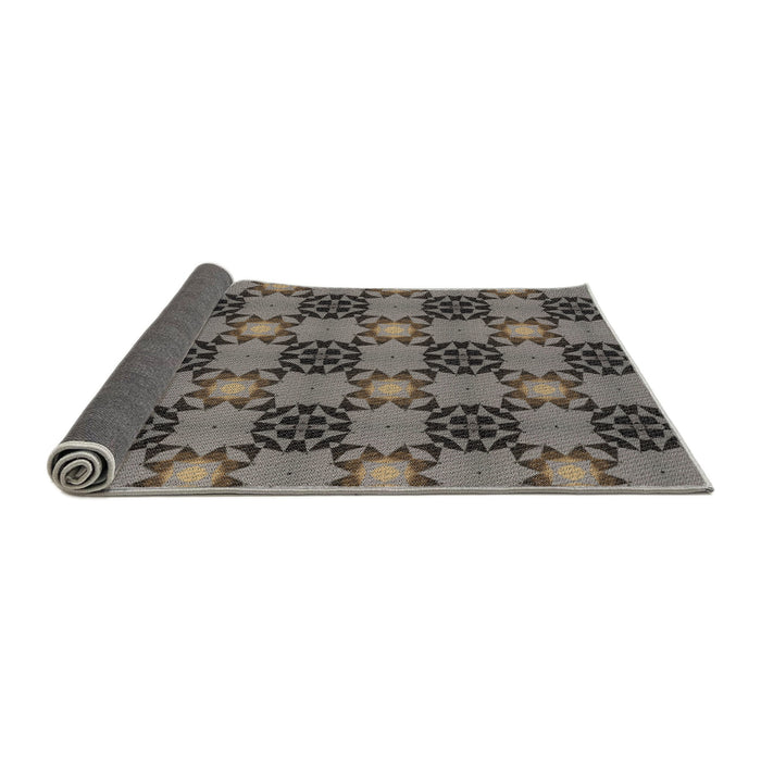 Thickness of Patterned Mocha Brown Novelty Rug, pat3607