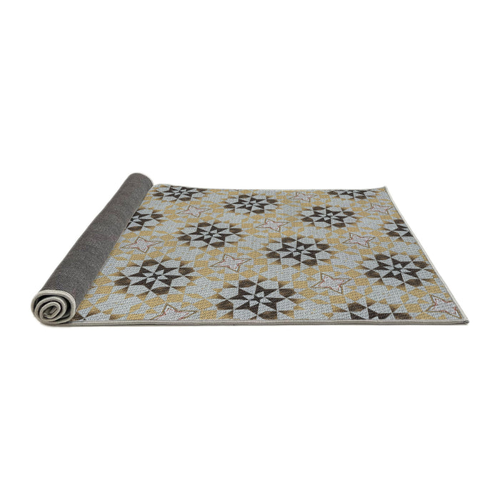 Thickness of Patterned Brown Novelty Rug, pat3610