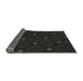 Thickness of Patterned Black Novelty Rug, pat3614