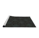 Serging Thickness of Machine Washable Transitional Black Rug, wshpat3615