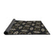 Thickness of Patterned Army Brown Novelty Rug, pat3616