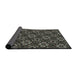 Thickness of Patterned Sage Green Novelty Rug, pat3617