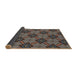 Thickness of Patterned Chocolate Brown Novelty Rug, pat3618