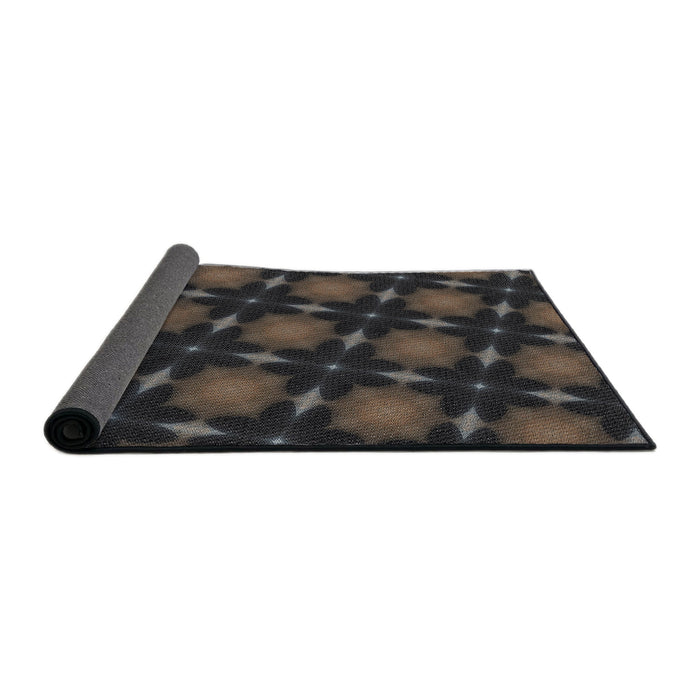 Thickness of Patterned Mid Gray Novelty Rug, pat3628