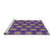 Serging Thickness of Machine Washable Transitional Bright Purple Rug, wshpat363