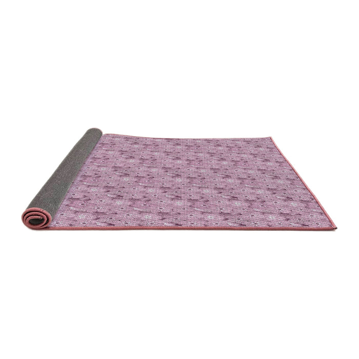 Thickness of Patterned Pink Novelty Rug, pat3635
