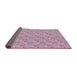 Thickness of Patterned Pink Novelty Rug, pat3635