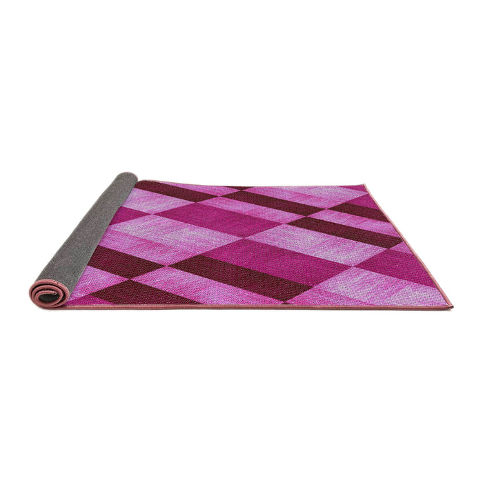 Thickness of Patterned Deep Mauve Purple Novelty Rug, pat3638
