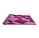 Thickness of Patterned Deep Mauve Purple Novelty Rug, pat3638