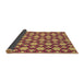 Thickness of Patterned Saffron Red Novelty Rug, pat3639