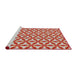 Serging Thickness of Machine Washable Transitional Red Rug, wshpat364