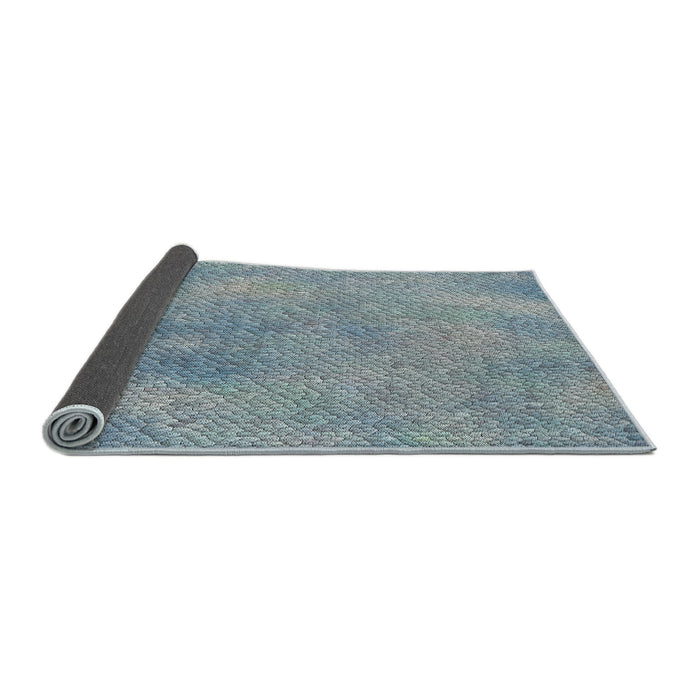 Thickness of Patterned Green Novelty Rug, pat3650