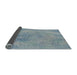 Thickness of Patterned Green Novelty Rug, pat3650