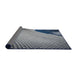 Thickness of Patterned Dark Blue Grey Blue Novelty Rug, pat3651