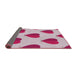 Thickness of Patterned Pink Violet Pink Novelty Rug, pat3652