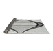 Thickness of Patterned Gray Novelty Rug, pat3655