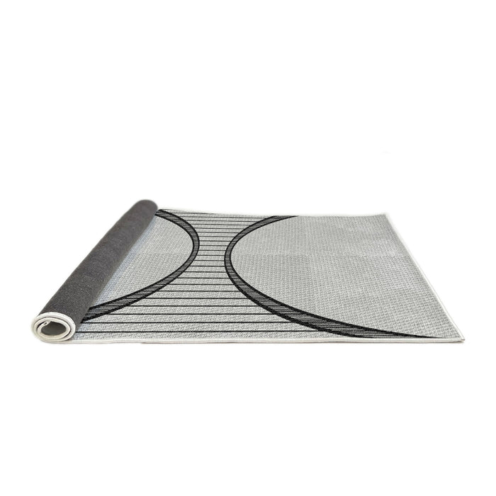 Thickness of Patterned Gray Novelty Rug, pat3660